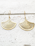 Pendientes aro abanicos mate