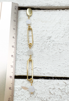 Pendientes eslabones piedra natural