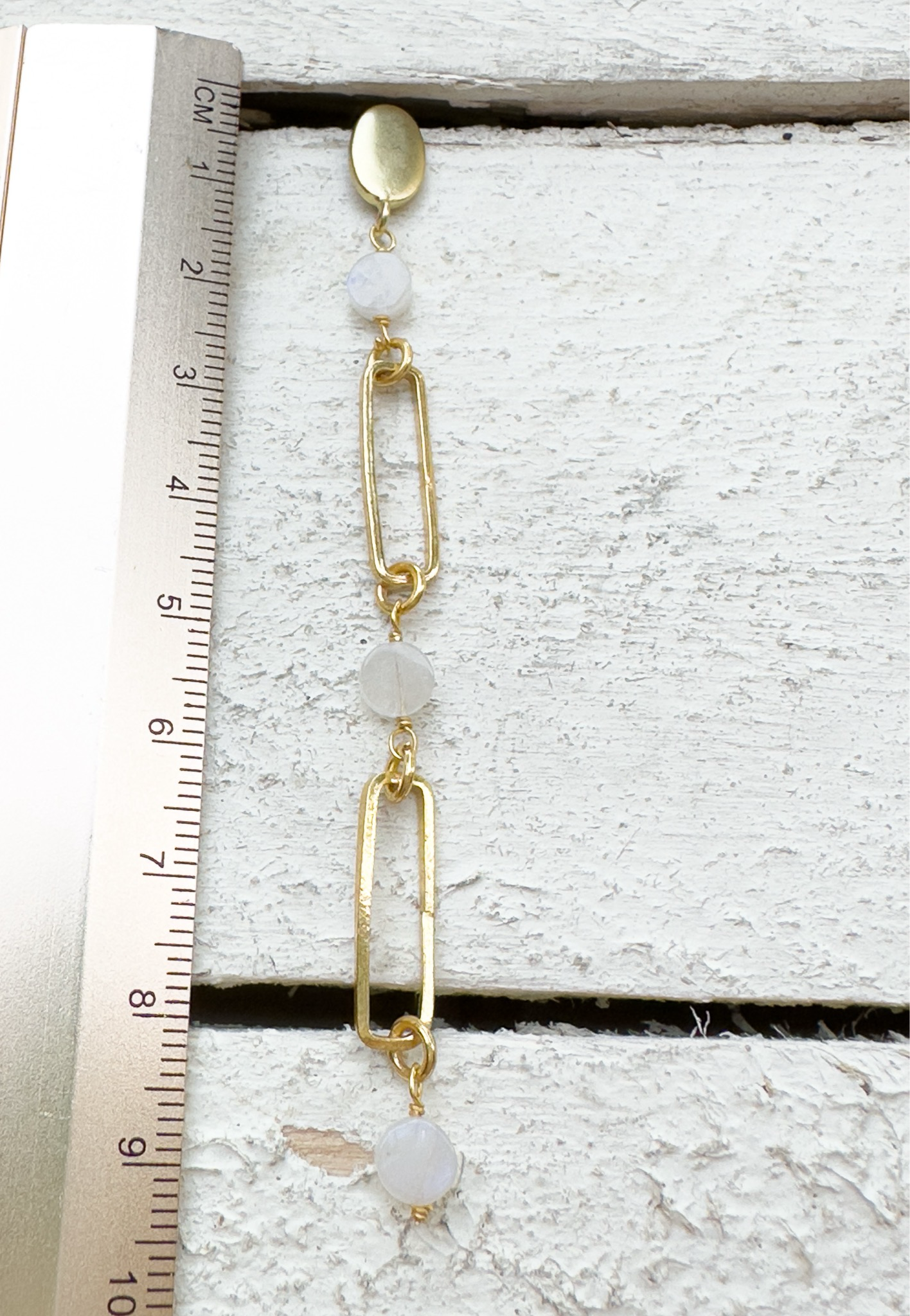 Pendientes eslabones piedra natural