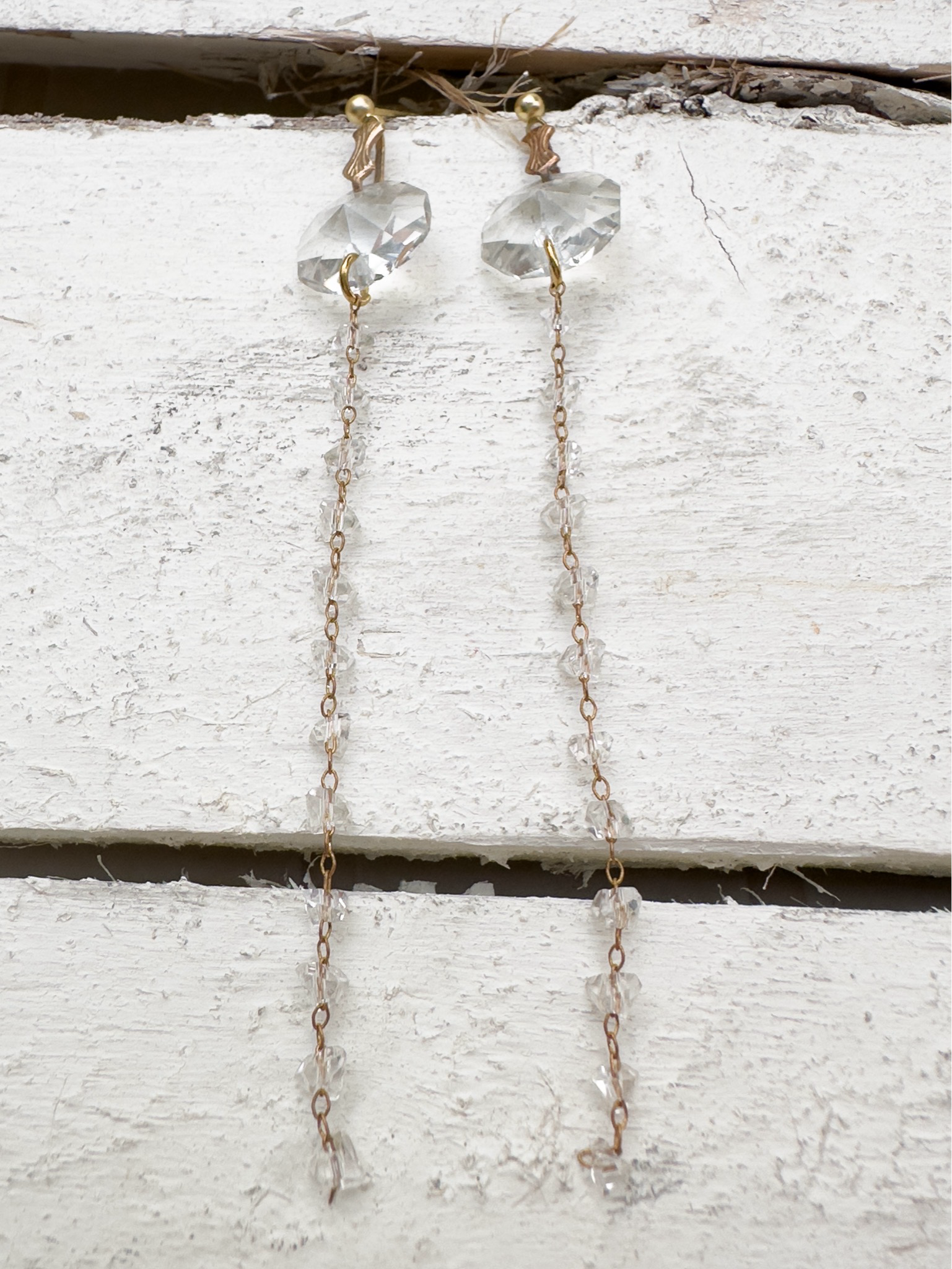 Pendientes cristal cadena