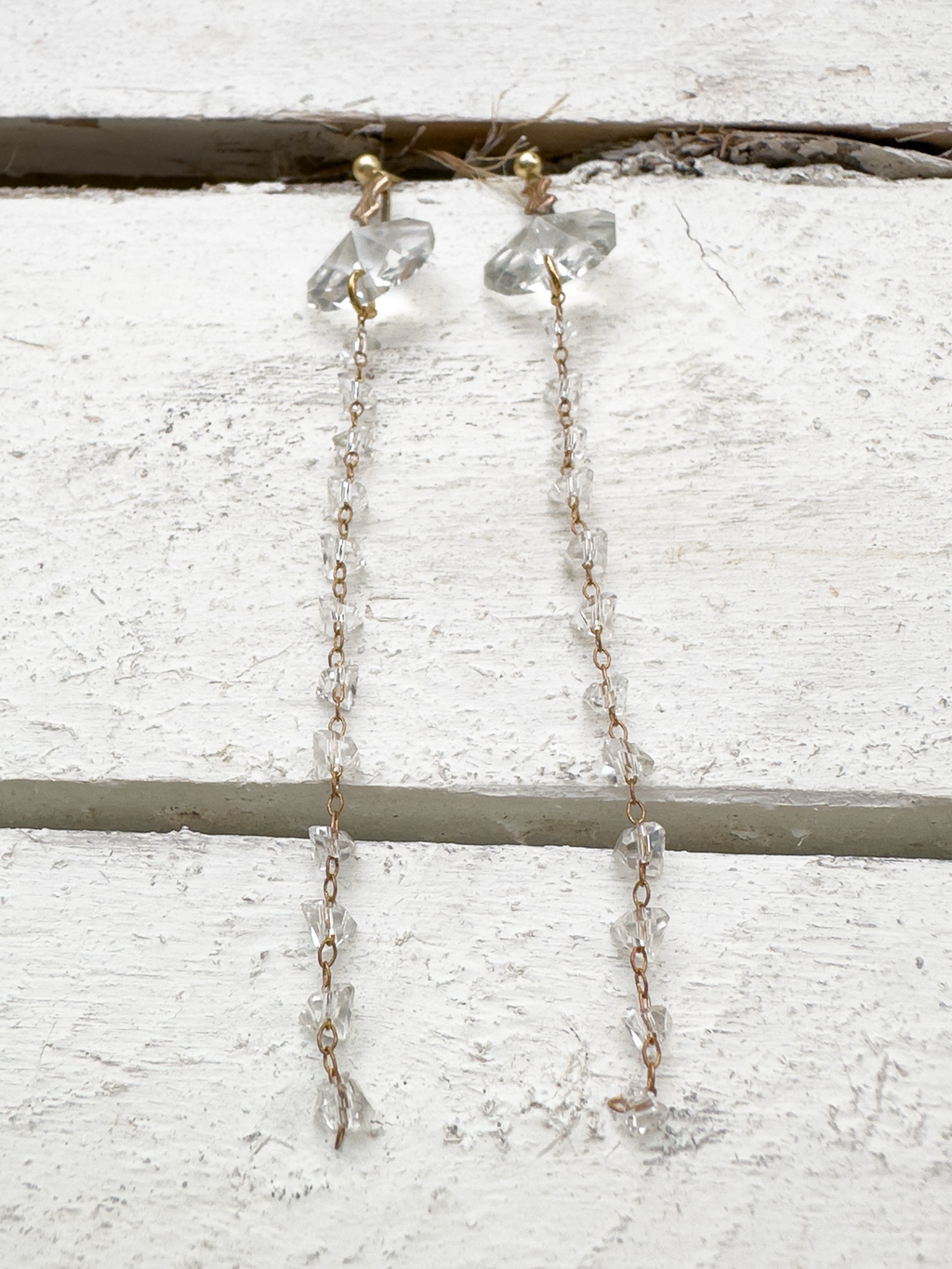 Pendientes cristal cadena