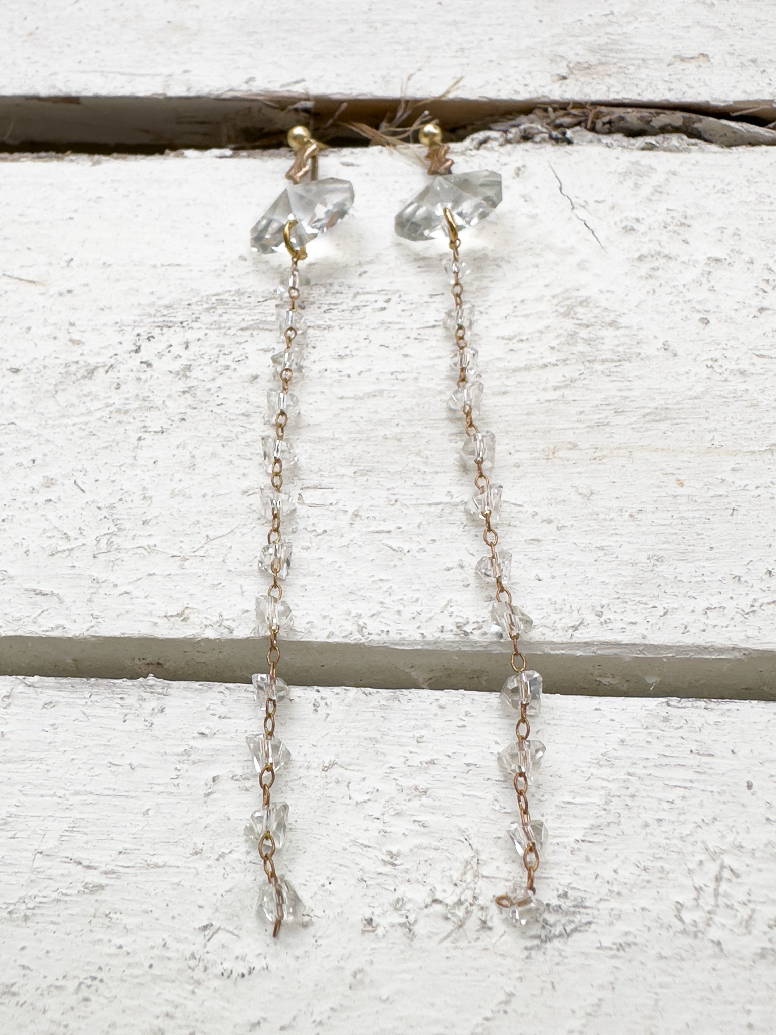 Pendientes cristal cadena