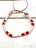 Pulsera cuero bandera
