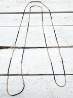Collar miyuki mini franjas extra largo negro