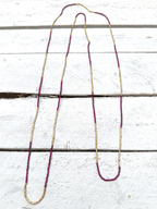 Collar miyuki mini franjas extra largo vino