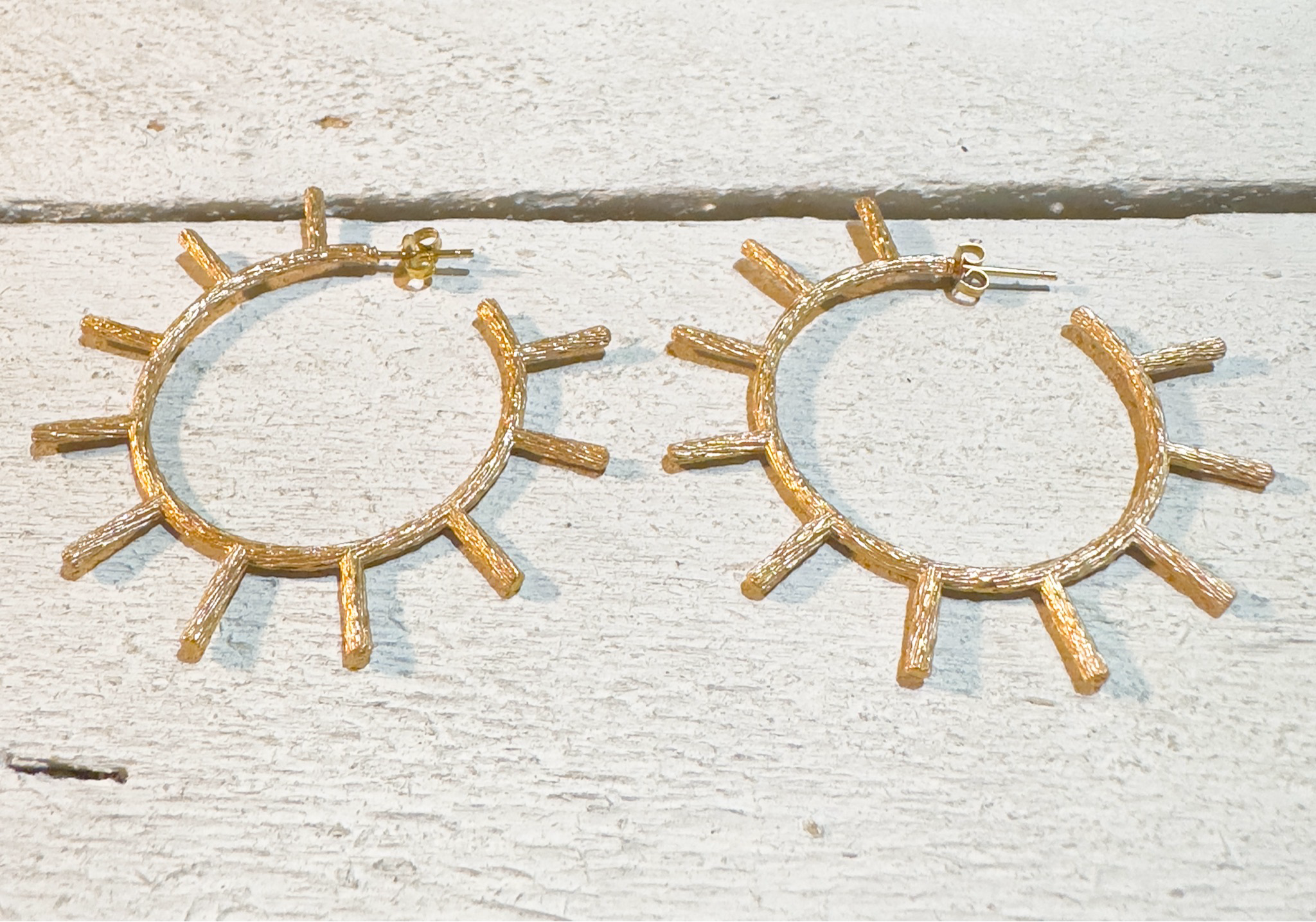 Pendientes aros rayos sol