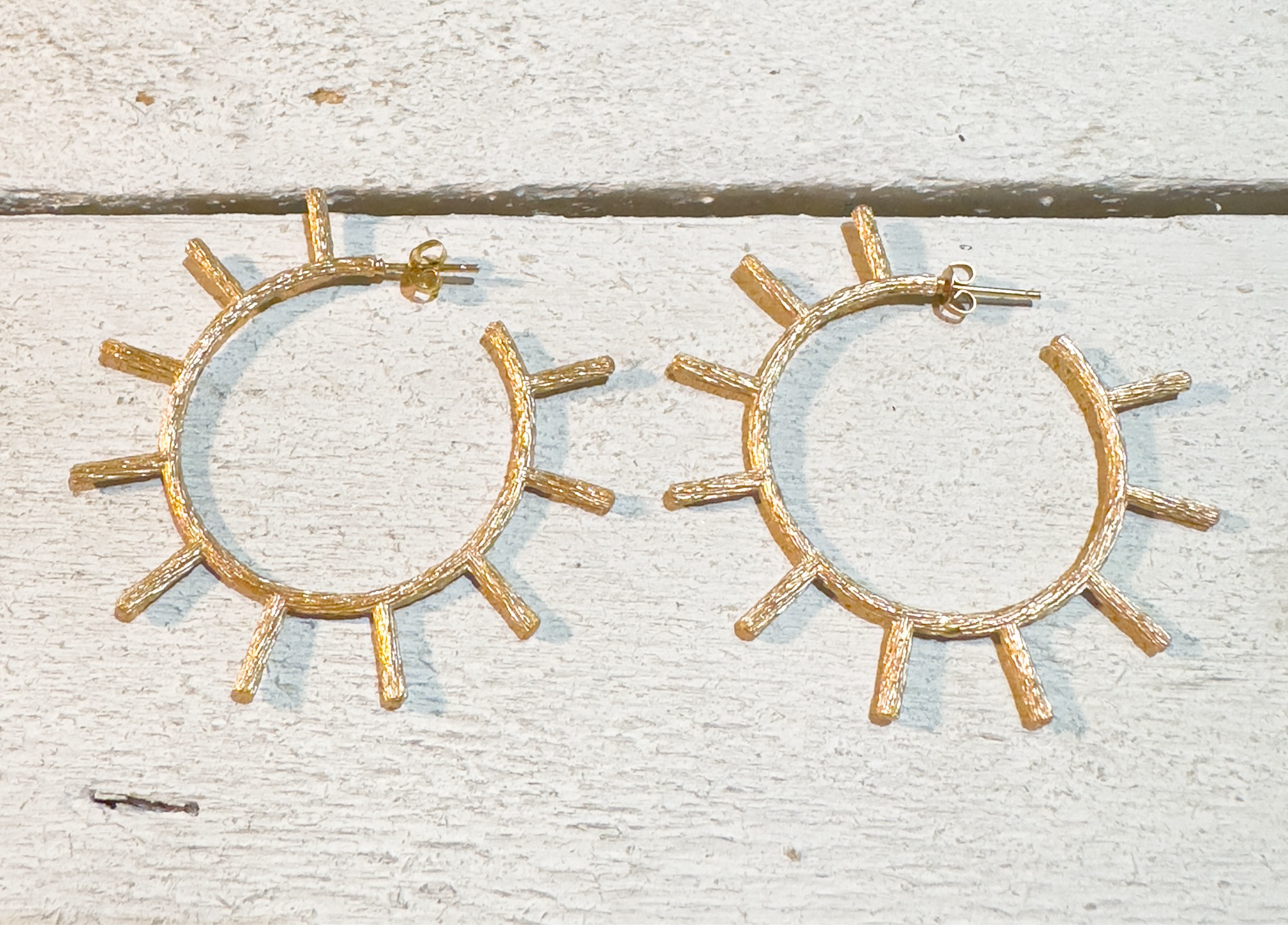 Pendientes aros rayos sol