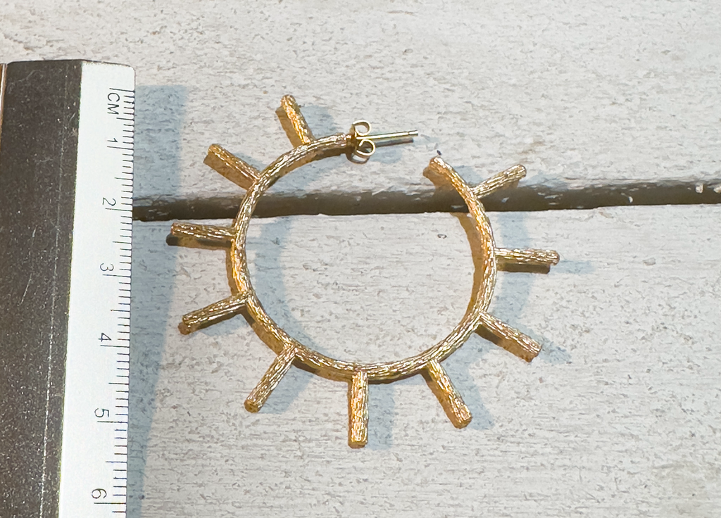 Pendientes aros rayos sol
