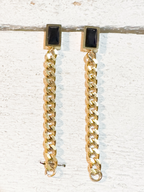 Pendientes negros cadena gruesa