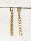 Pendientes cristal cadena gruesa
