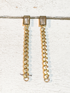 Pendientes cristal cadena gruesa