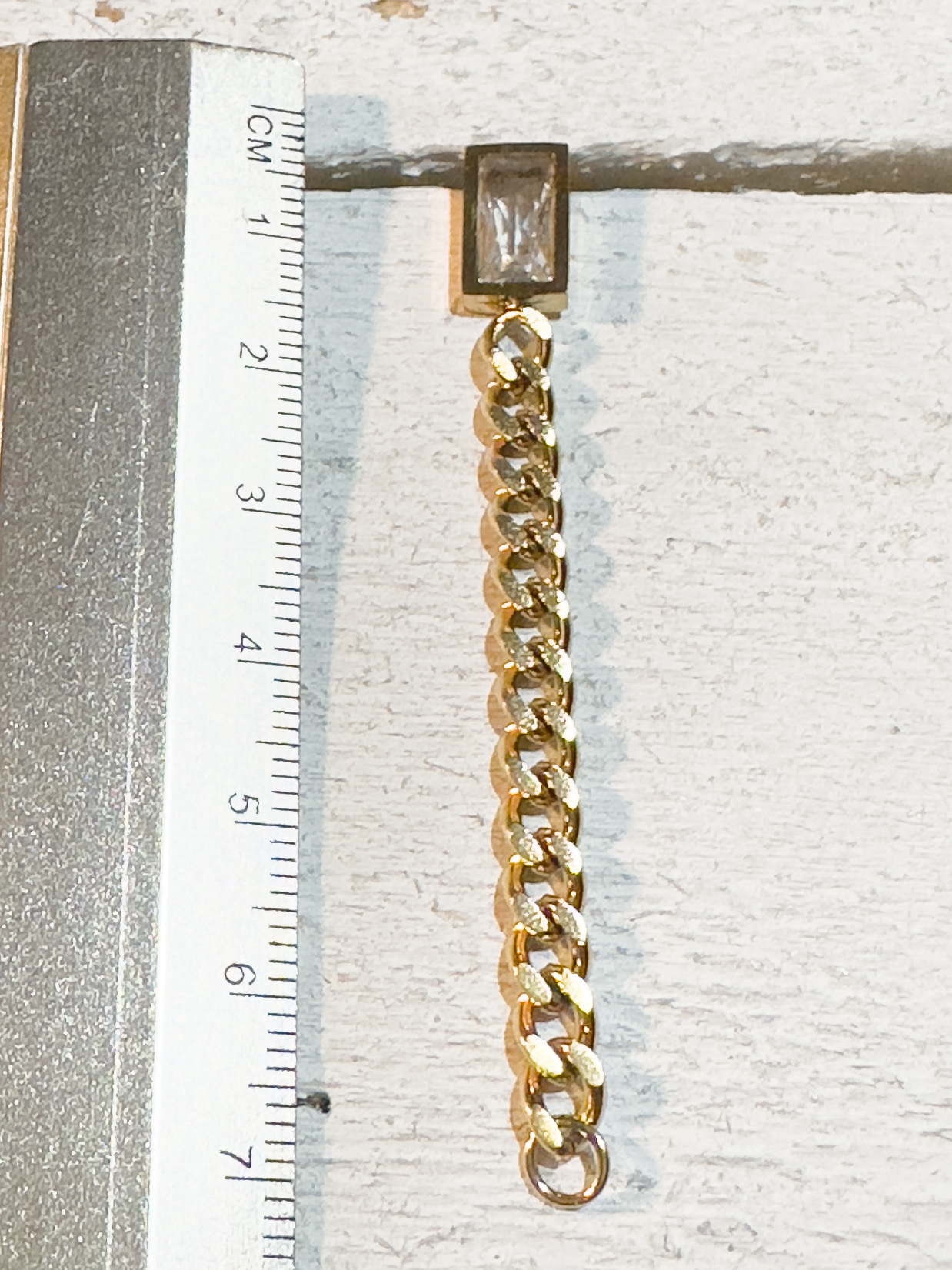 Pendientes cristal cadena gruesa