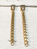 Pendientes cristal cadena gruesa