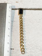 Pendientes negros cadena gruesa