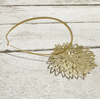 Pendientes aro ovalado flor XL