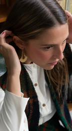 Pendientes hippies dorados zamak hipoalergénico