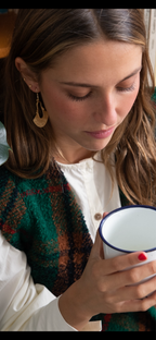 Pendientes hippies dorados zamak hipoalergénico