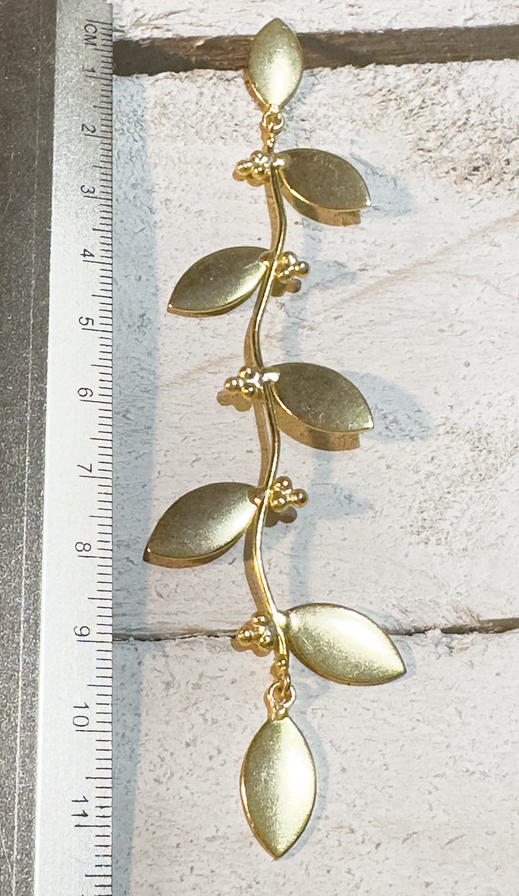Pendientes rama hojas XL