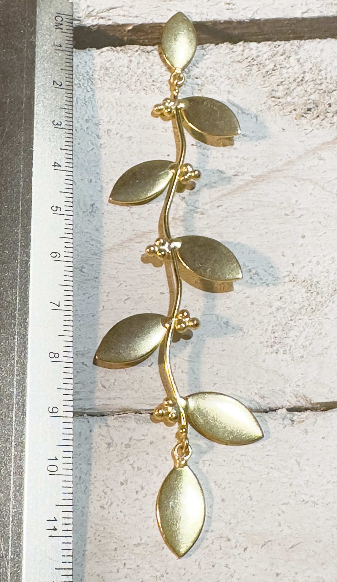 Pendientes rama hojas XL