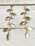 Pendientes rama hojas XL