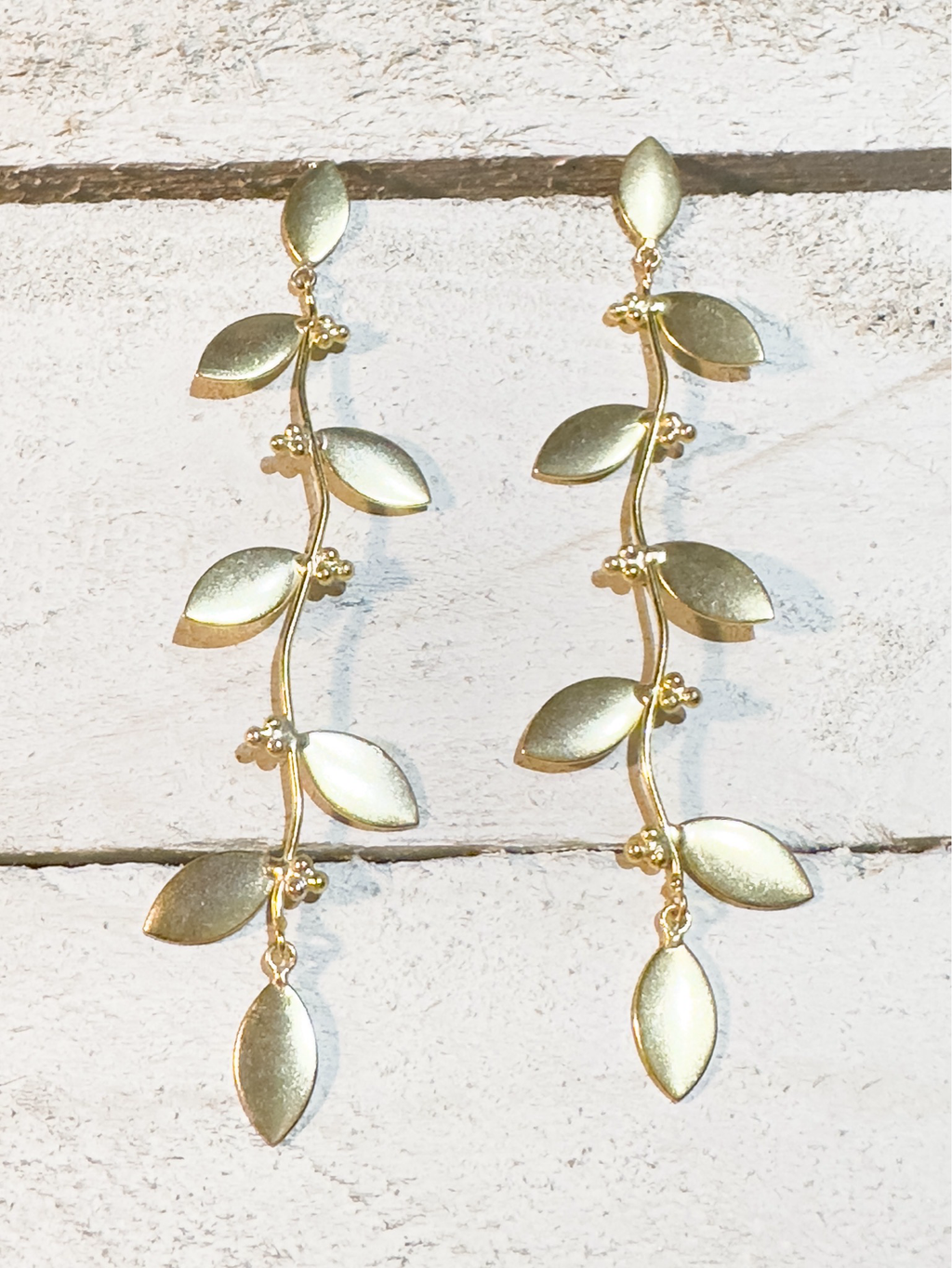 Pendientes rama hojas XL