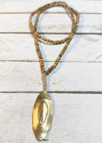 Collar jaspe tribal cuerda