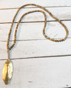 Collar jaspe tribal cuerda