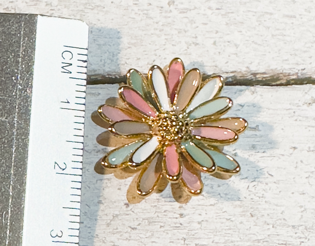 Pendientes flor esmalte colores