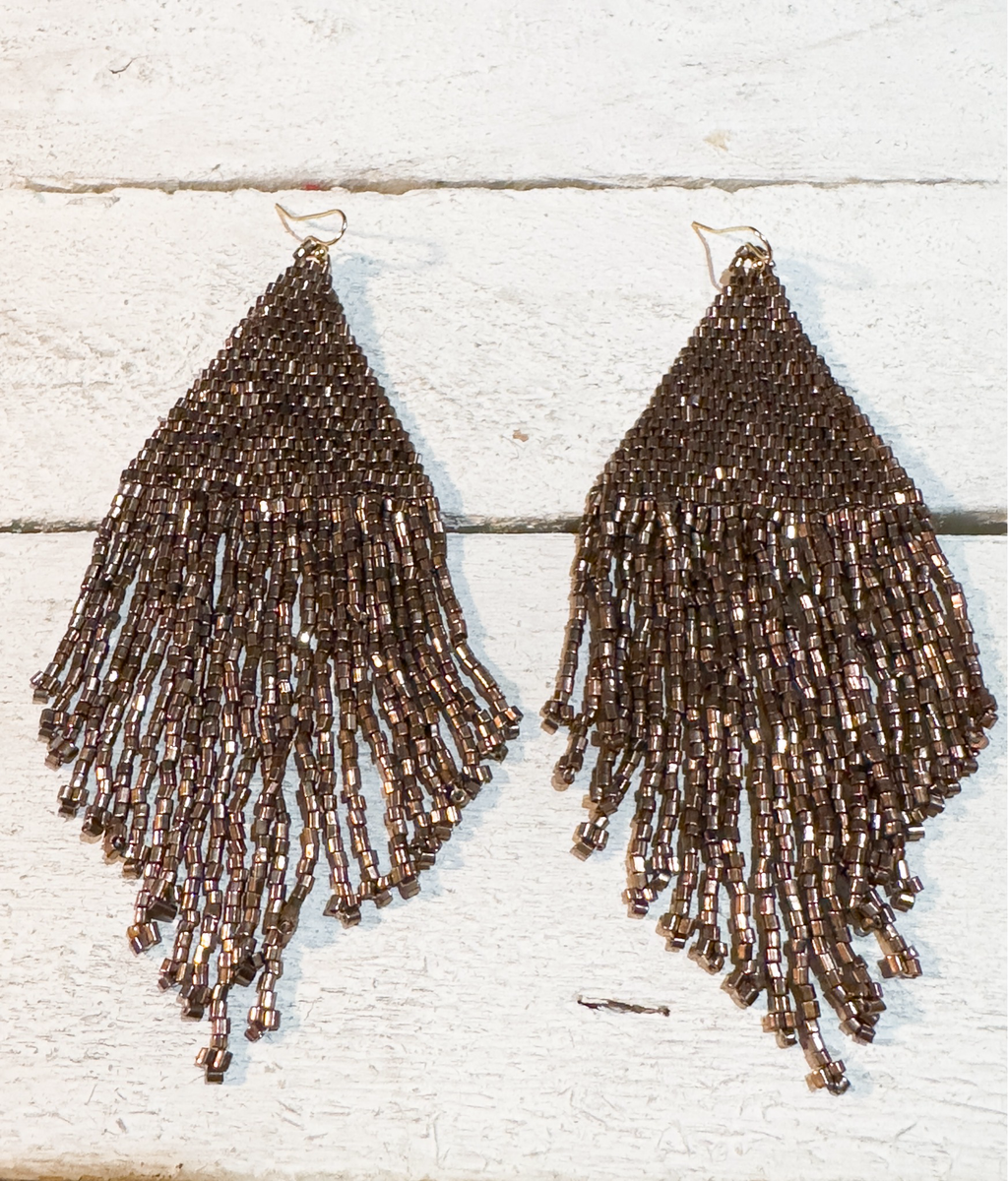 Pendientes miyuki XL marrón