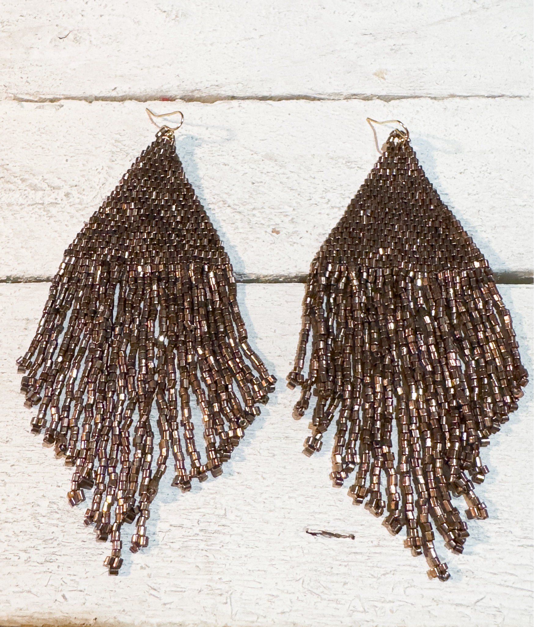 Pendientes miyuki XL marrón