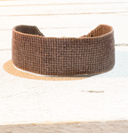 Pulsera miyuki cristales marrón cascabel 2cm
