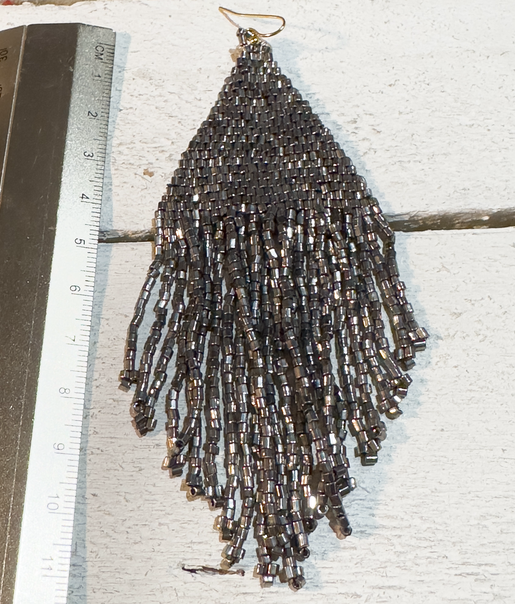 Pendientes miyuki XL gris