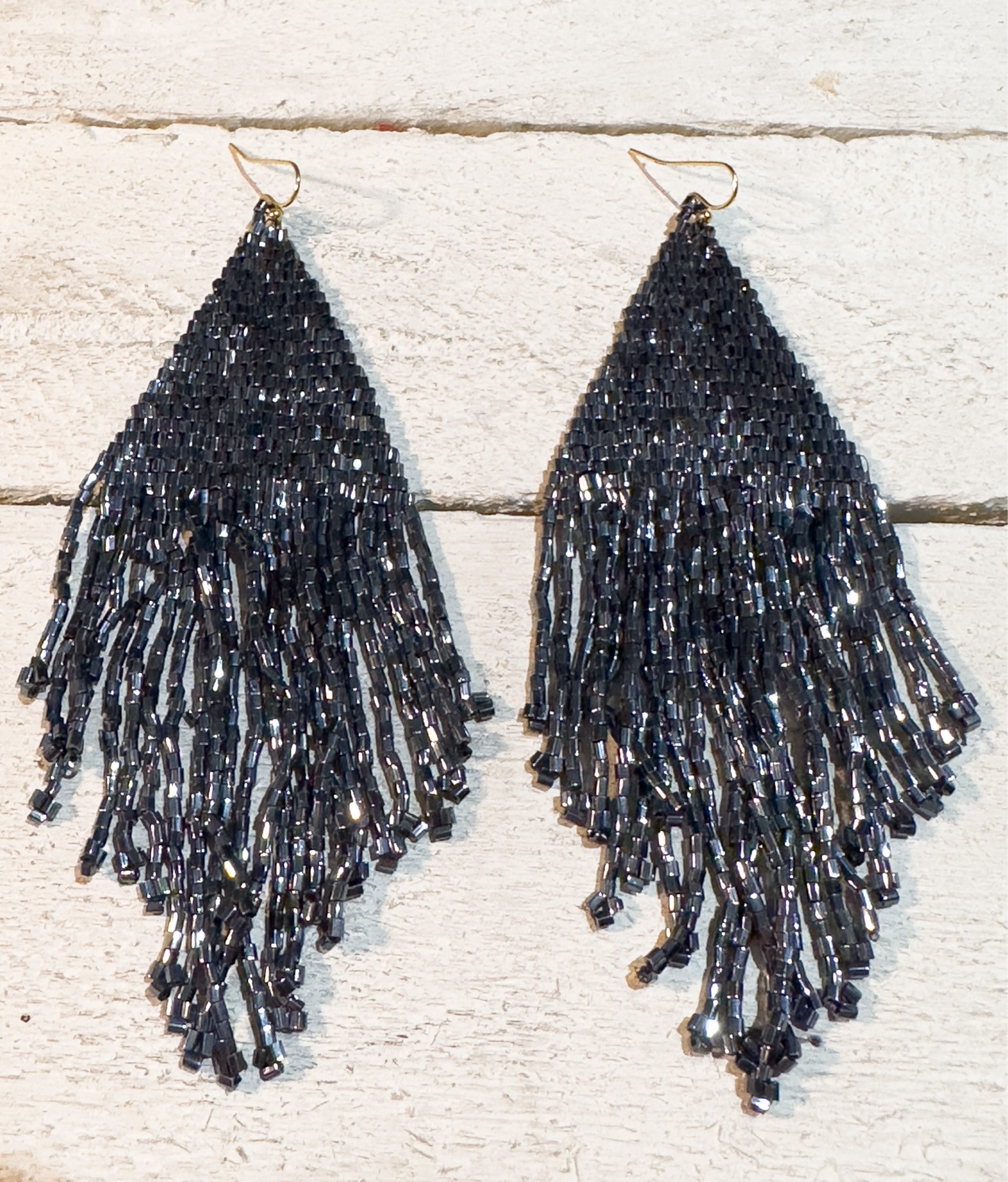 Pendientes miyuki XL gris plomo