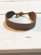 Pulsera miyuki cristales marrón cascabel 2cm