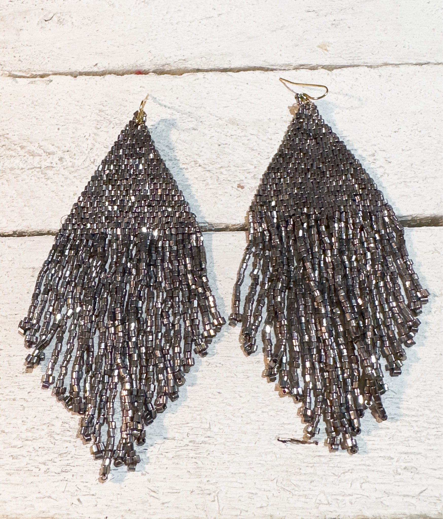 Pendientes miyuki XL gris