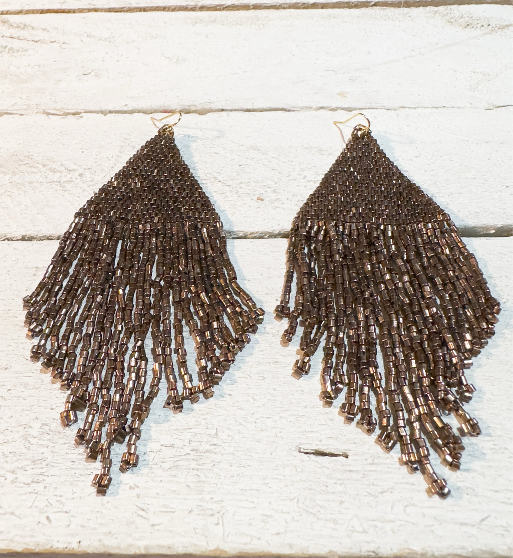 Pendientes miyuki XL marrón