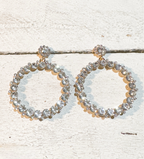 Pendientes aros cristales fiesta