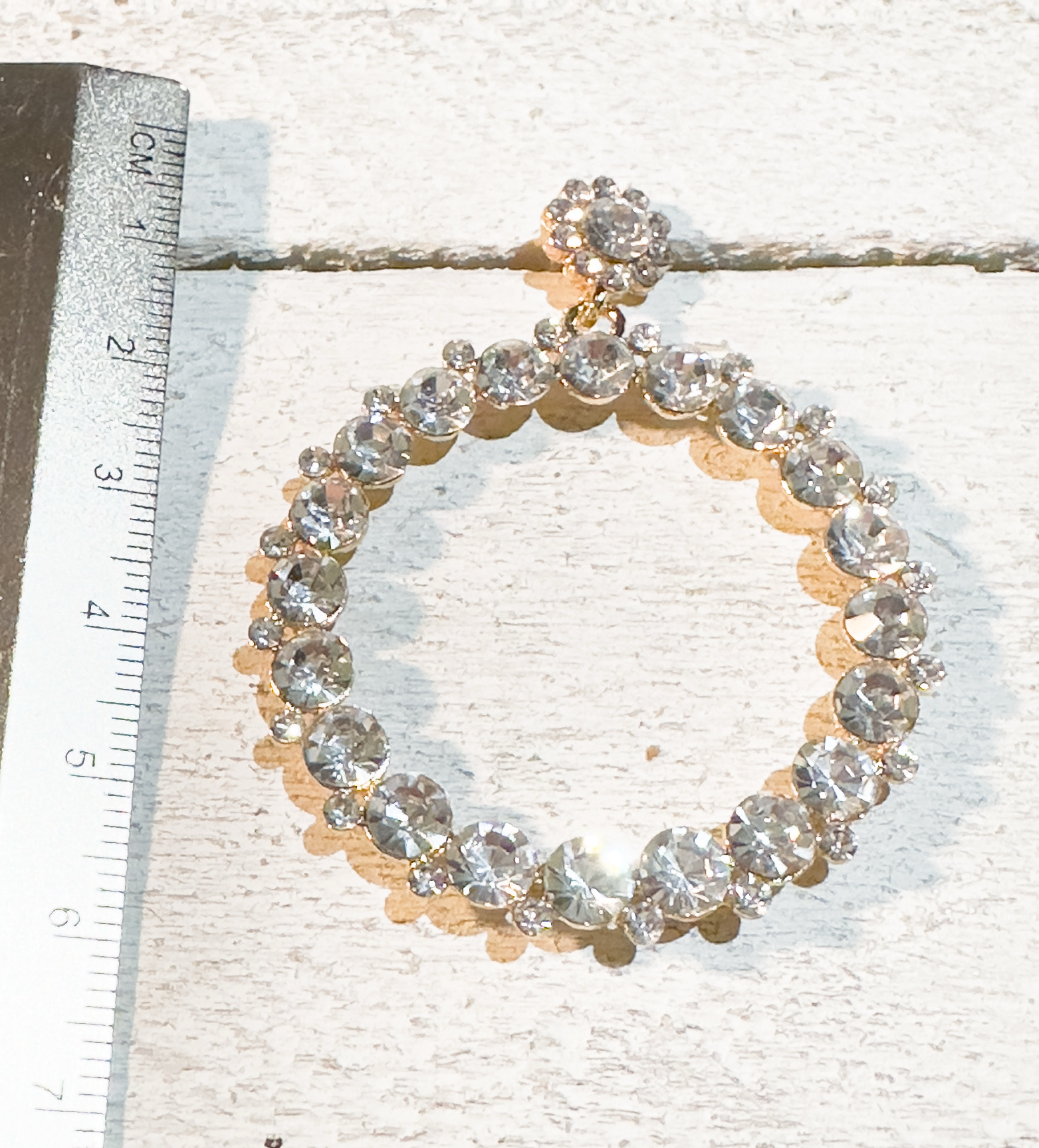 Pendientes aros cristales fiesta