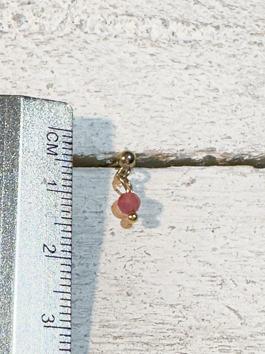 Pendientes bolita rosa