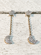 Pendientes estrella y luna estras