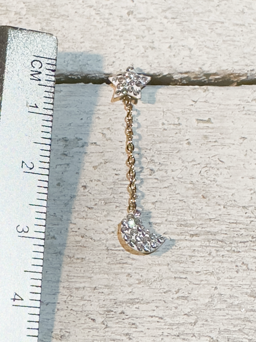Pendientes estrella y luna estras