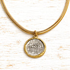 Gargantilla moneda acero reversible
