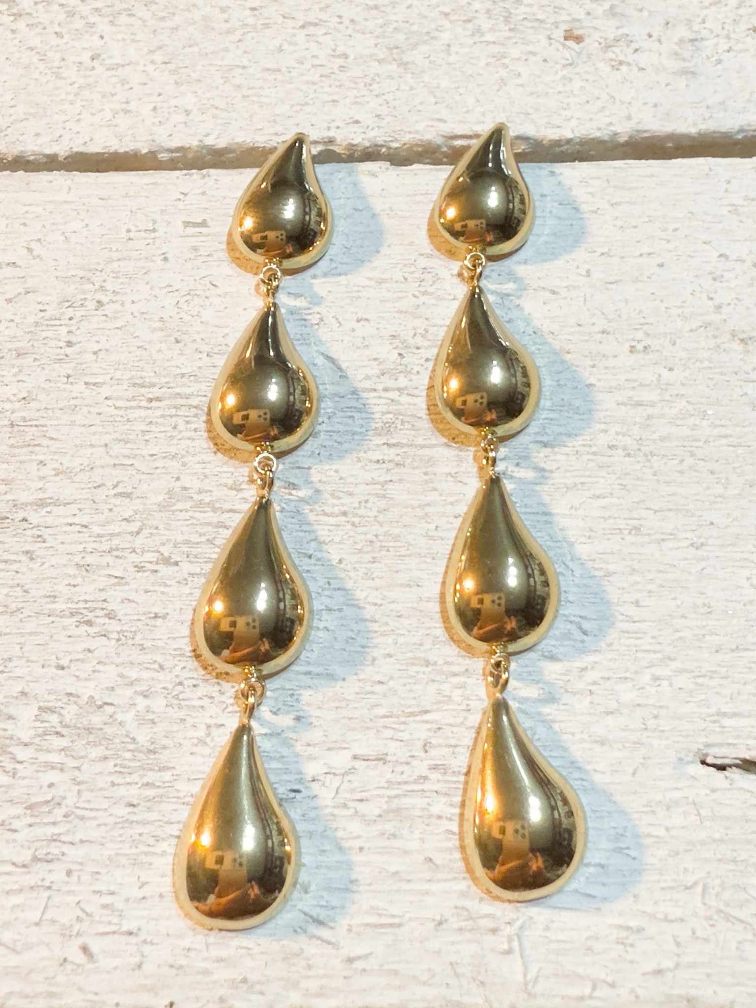 Pendientes cascada gotas