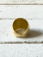 Anillo grabado redondeado mate