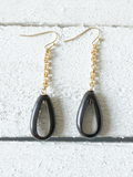 Pendientes gota cadena dorada