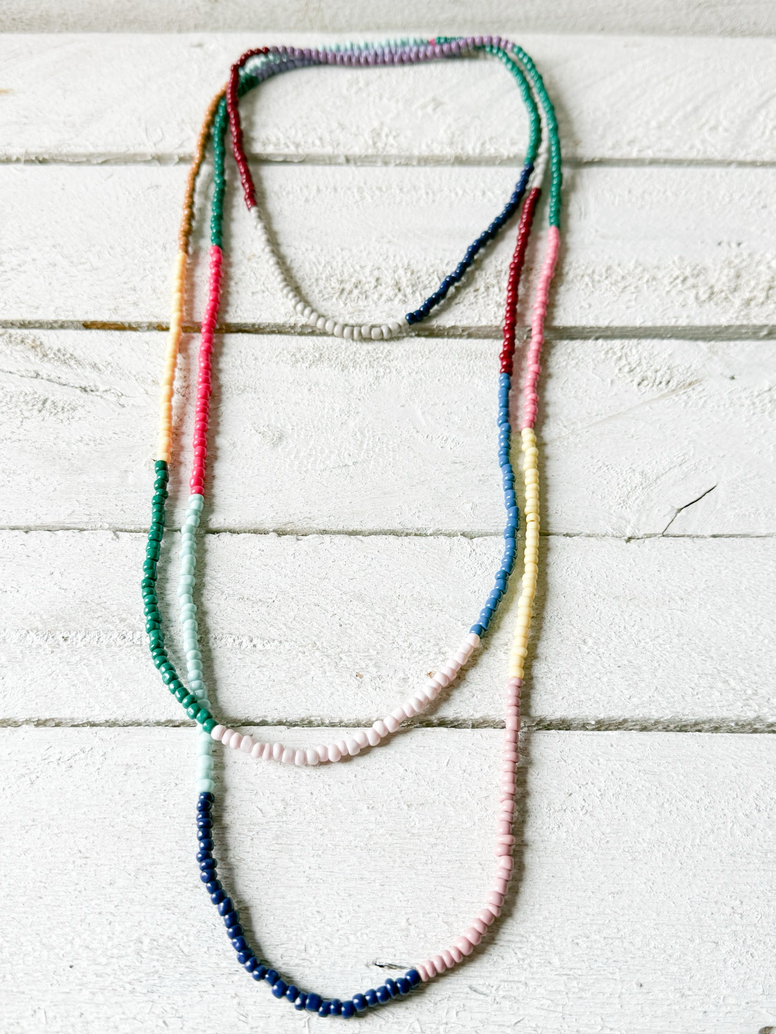 Collar extra largo franjas