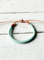 Pulsera cuero plano agua