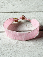 Pulsera miyuki cristales rosa cascabel 2cm