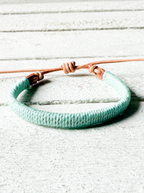 Pulsera cuero plano agua