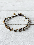 Pulsera nudos aguamarina